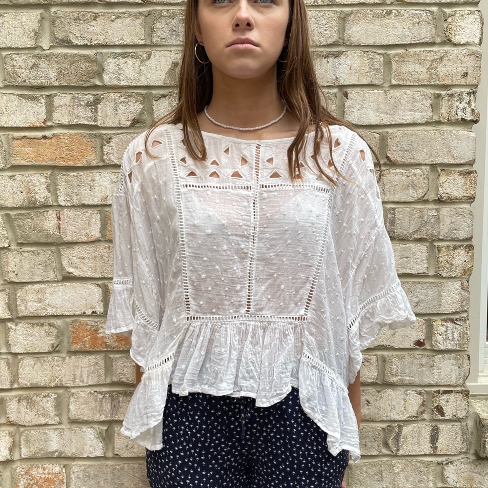 Bohemian crochet blouse